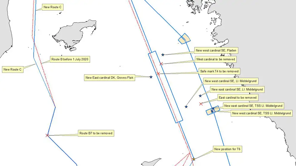 Afmærkningsændringer i Kattegat 