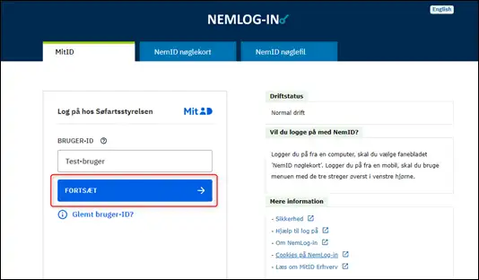 Login med MitID