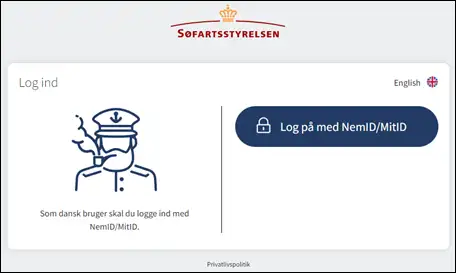 S&aring;dan ser forsiden i selvbetjeningen ud