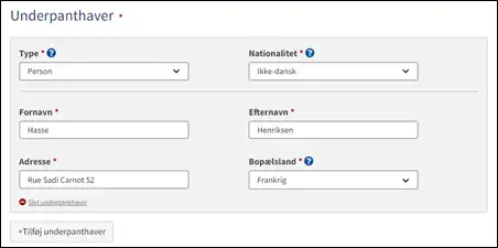 Ikke-dansk underpanthaver